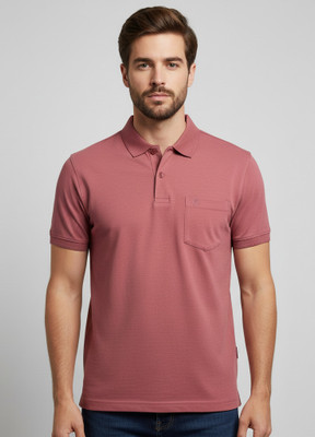 FA21 CLOTHING Solid Men Polo Neck Red T-Shirt