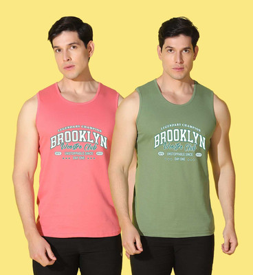 WOOSTRO Printed Men Round Neck Multicolor T-Shirt
