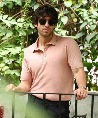 CAMPUS SUTRA Solid Men Polo Neck Orange T-Shirt