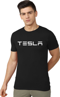 RULEDBYSUN Typography Men Round Neck Black T-Shirt