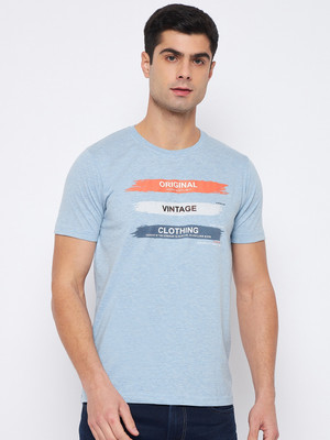 DUKE Printed Men Round Neck Blue T-Shirt