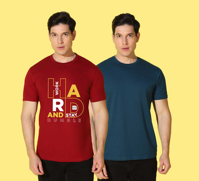 WOOSTRO Graphic Print Men Round Neck Multicolor T-Shirt