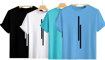 MISTY COLLECTION Printed Men Round Neck Multicolor T-Shirt