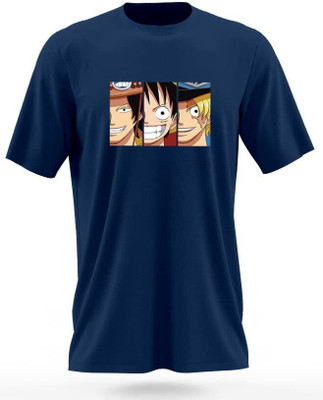DUDEME Graphic Print Men Round Neck Dark Blue T-Shirt