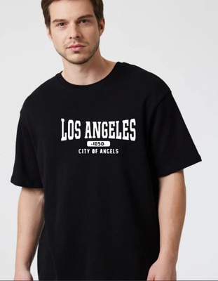 fashnobic Printed Men Round Neck Black T-Shirt