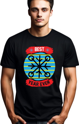 Seek Buy Love Printed Men Round Neck Black T-Shirt
