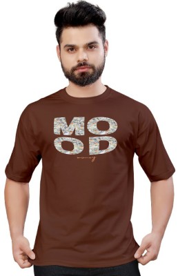 MEMBER SAHAB Graphic Print Men Round Neck Brown T-Shirt