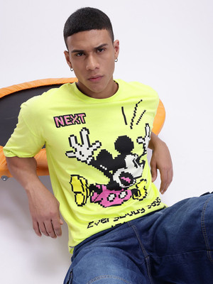 Kook N Keech Disney Printed Men Round Neck Green T-Shirt