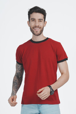 LOOM FASHION Solid Men Round Neck White T-Shirt