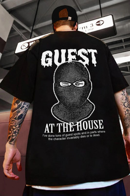 maryam fashion Printed Men Round Neck Black T-Shirt