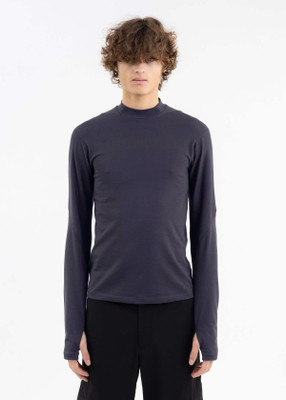 Styvibe Solid Men Round Neck Dark Blue T-Shirt