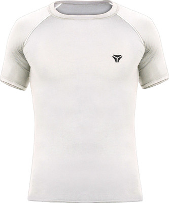 Kyk Solid Men Round Neck White T-Shirt