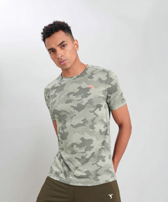 TECHNOSPORT Sporty Men Crew Neck Green T-Shirt