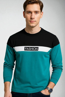 Autna Colorblock Men Round Neck Multicolor T-Shirt