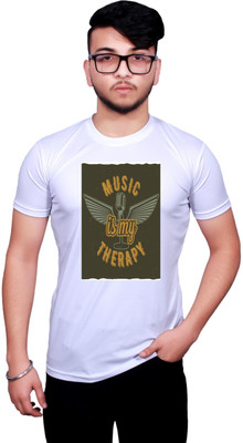 KRYONIX Printed, Typography Men Round Neck Multicolor T-Shirt