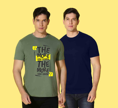 WOOSTRO Graphic Print Men Round Neck Multicolor T-Shirt