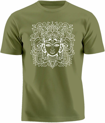 Luv My India Printed Men Round Neck Green T-Shirt