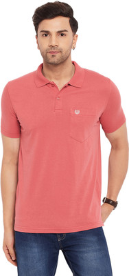 DUKE Solid Men Polo Neck Red T-Shirt