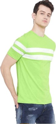 fanidez Solid Men Round Neck Green T-Shirt