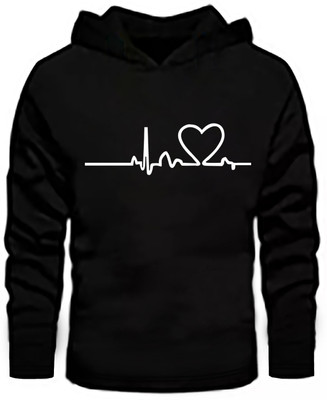 FastColors Printed Men Hooded Neck Black T-Shirt
