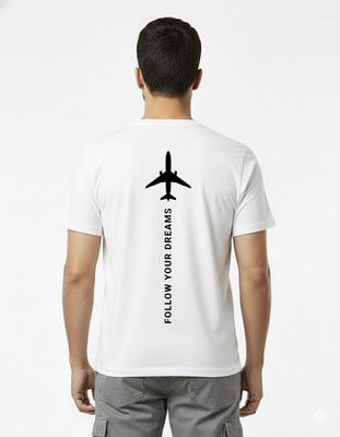 selay Printed Men Crew Neck White T-Shirt