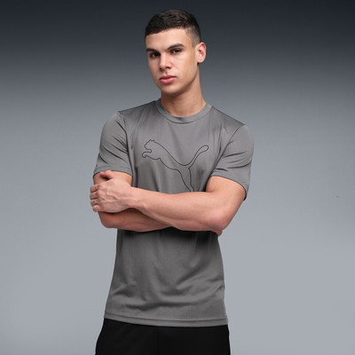 PUMA Printed Men Round Neck Grey T-Shirt