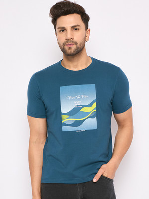 DUKE Printed Men Round Neck Blue T-Shirt