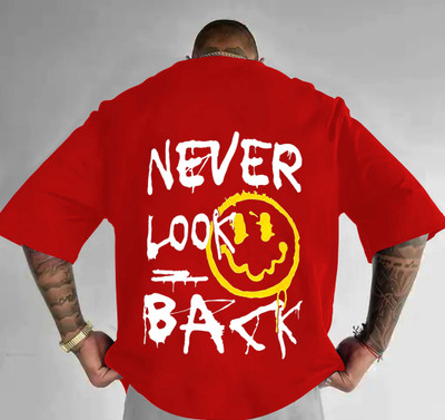 Zoomen Printed Men Round Neck Red T-Shirt
