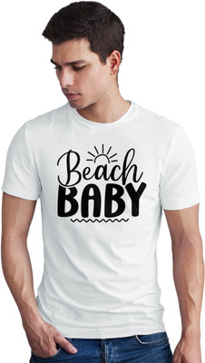 Seek Buy Love Printed Men Round Neck White T-Shirt