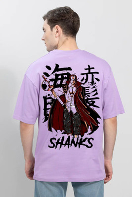 Clickwell Trend Printed, Typography Men Round Neck Purple T-Shirt