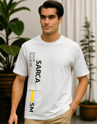 Autna Printed Men Round Neck White T-Shirt