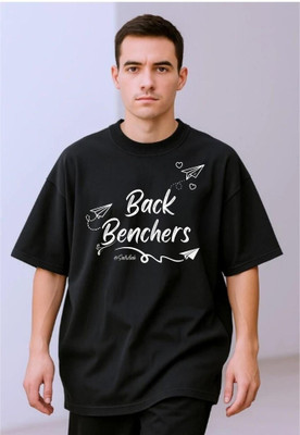 BLOSSOMTRADER Printed Men Round Neck Black T-Shirt