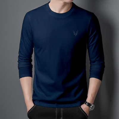 SUPERSQUAD Solid Men Round Neck Dark Blue T-Shirt