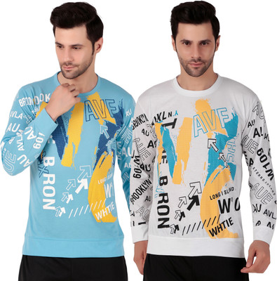 SM SHAYAM CREATION Printed, Typography Men Round Neck White T-Shirt