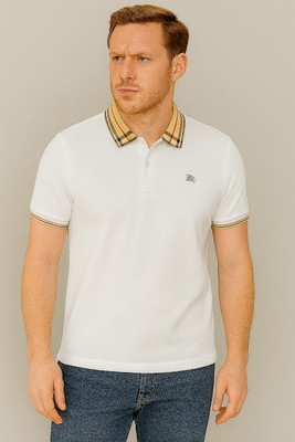 SHUBHAM CREATION Solid Men Polo Neck White T-Shirt