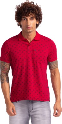 PARX Printed Men Polo Neck Red T-Shirt