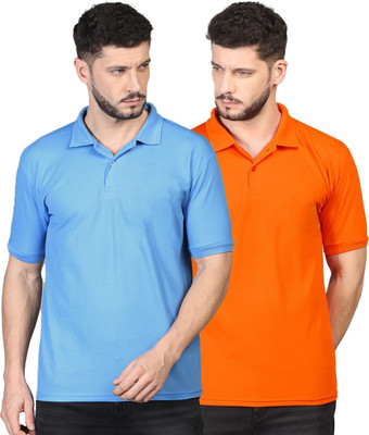 Lakshya Fashions Solid Men Polo Neck Multicolor T-Shirt