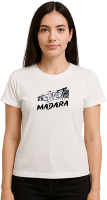 Buddy Collection Solid Women Round Neck White T-Shirt