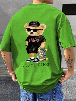 TEESHACK Graphic Print Men Round Neck Green T-Shirt
