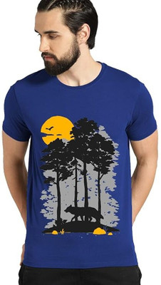 ROYALTRADERS Printed Men Round Neck Multicolor T-Shirt
