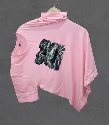 Magneto Striped Men Polo Neck Reversible Pink T-Shirt