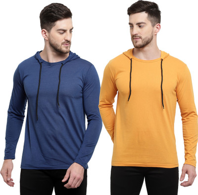 Tresna Fab Solid Men Hooded Neck Multicolor T-Shirt
