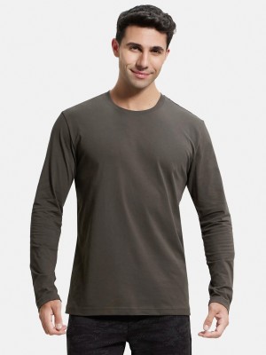 JOCKEY Solid Men Round Neck Black T-Shirt