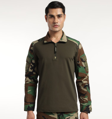 MOUNTMILLER Military Camouflage Men Polo Neck Multicolor T-Shirt