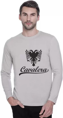 ManGOD Printed Men Round Neck Grey T-Shirt