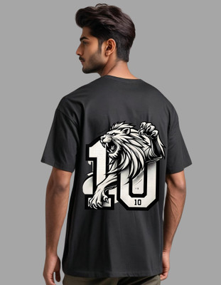 Riwazah Graphic Print Men Round Neck Black T-Shirt