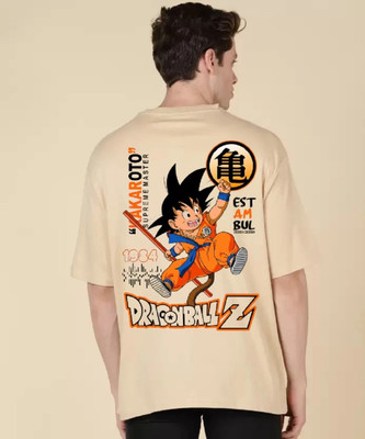 FASHNET FASHION Printed Men Round Neck Beige T-Shirt