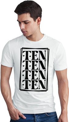 SeBLo Printed Men Round Neck White T-Shirt