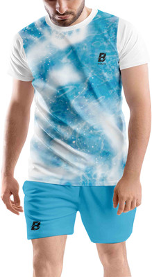 Bodysports.co Printed, Abstract Men Round Neck Multicolor T-Shirt