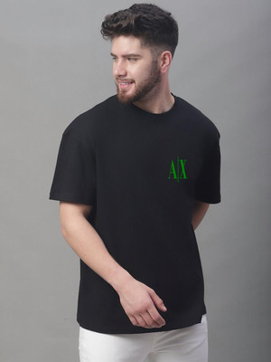 sms creation Graphic Print Men Round Neck Black T-Shirt